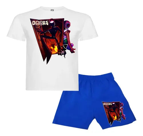 Pijama Corto Niños Algodon Roblox Doors