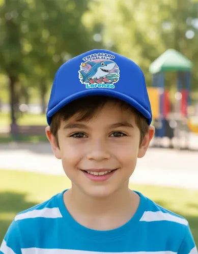 Jockey Tralalero Tralala Brainrot Niños Personalizado 1 Azul Talla Niños Lisa