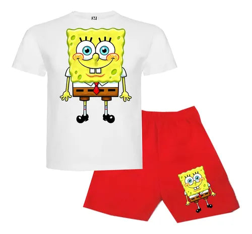 Pijama Corto Niños Algodon Bob Esponja