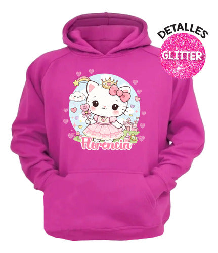 Buzo Niñas Gatita Unicornio Personalizado Conjunto Deportivo