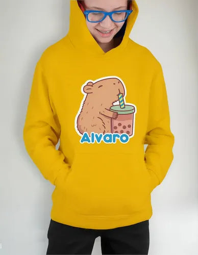 Polerón Canguro Capibara Capybara Personalizado Niños