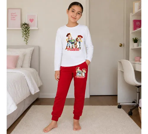 Pijama Largo Toy Story Niñas Personalizado Algodón