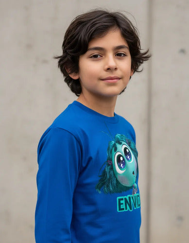Polera Manga Larga Algodón Niños Intensa Envidia Mente