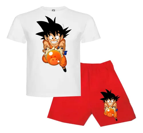 Pijama Corto Niños Algodon Goku Dragon Ball Esfera