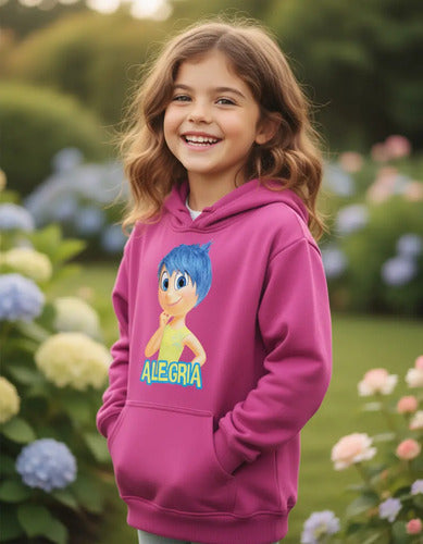 Polerón Canguro Algodón Niñas Intensa Alegria Mente