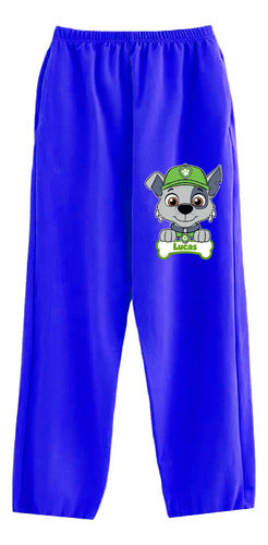 Pijama Largo Rocky Paw Patrol Niños Personalizado Algodón