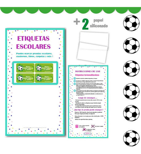 Etiquetas Para Marcar Ropa Y Utiles Escolares Futbol Soccer Verde Unica
