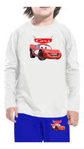 Pijama Largo Niños Algodon Cars Rayo Mcqueen