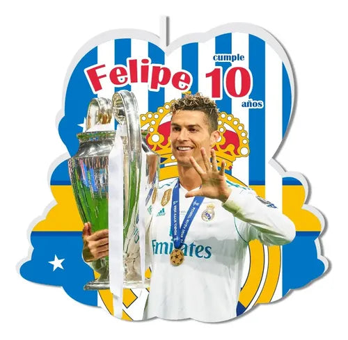Vela De Cumpleaños Ronaldo Cr7 Niños Personalizada