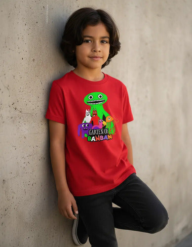 Polera Color Algodón 100% Niños Garten Of Banban 2 Roblox