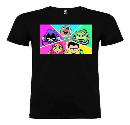 Polera Led Algodón 100% Jovenes Titanes Niños