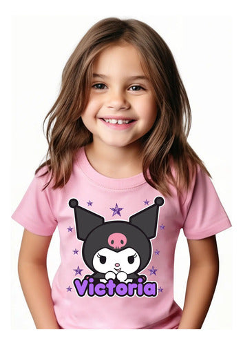 Polera Kuromi Niñas Personalizada Algodón 100% D2