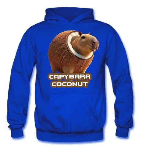 Polerón Canguro Algodón Niñas Niños Capibara Coconut Brainro