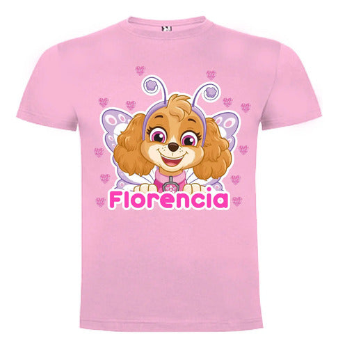 Polera Skye Paw Patrol Hada Niñas Personalizada Algodón 3