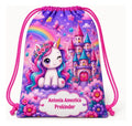 Mochila Morral Unicornio 2 Bolsa Colegio Personalizada D1 Fucsia Estampado