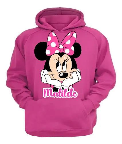 Polerón Minnie Mouse Niñas Personalizado Algodón