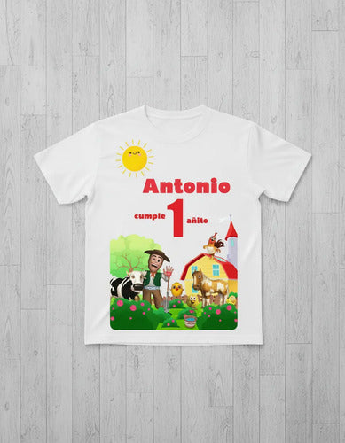 Polera Personalizada Niña/o Cumpleaños La Granja De Zenon