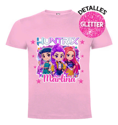 Polera Calza Huntrix Demon Hunters K Pop Niñas Personalizado