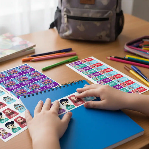 Etiquetas Escolares Personalizadas Huntrix Guerreras K Pop