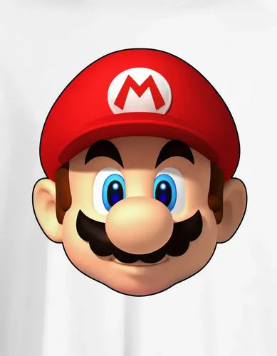 Camiseta Polar Manga Larga Polera Niño Mario Bros Cabeza