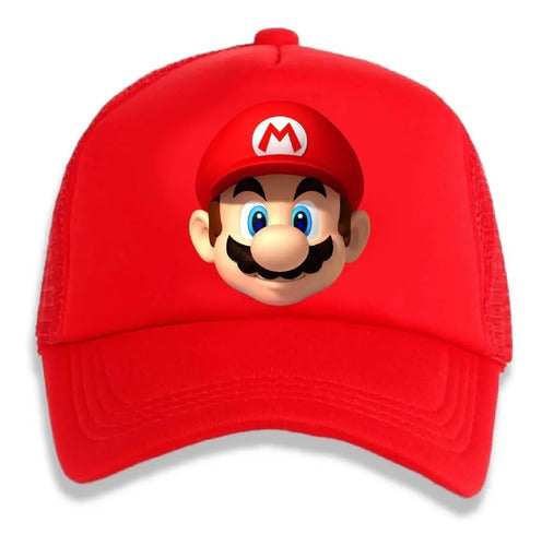 Jockey Gorro Niños Mario Bros Cara Regalo Navidad Rojo 2-12