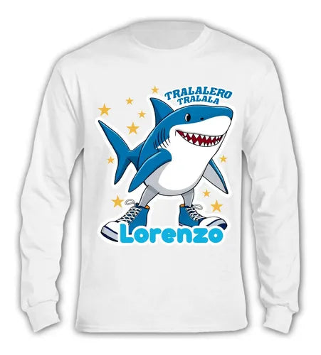 Pijama Largo Tralalero Tralala Niños Algodón Personalizado 2