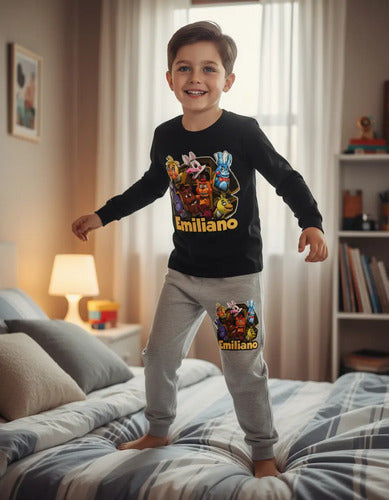 Pijama Largo Five Nights At Freddy S Algodón Personalizado