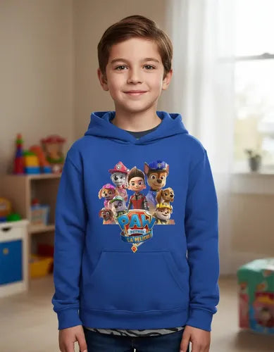 Polerón Canguro Algodón Niños Paw Patrol Pelicula
