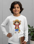 Camiseta Polar Manga Larga Polera Niño Luffy One Piece
