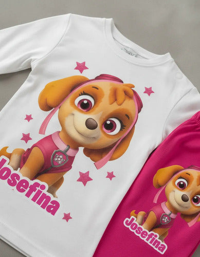 Pijama Largo Skye Paw Patrol 1 Personalizado Algodón