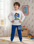 Pijama Niño Futbol Algodón Manga Larga Personalizado Numero