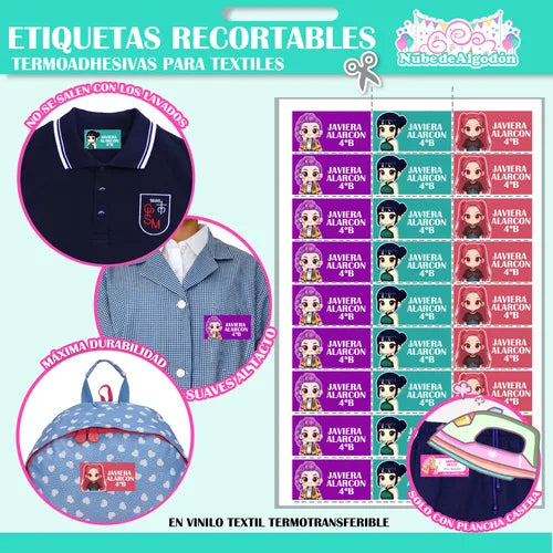 Etiquetas Escolares Personalizadas Huntrix Guerreras K Pop