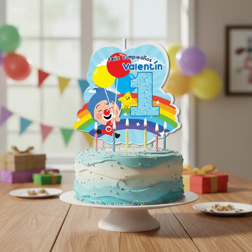 Vela De Cumpleaños Plim Plim Niños  Personalizada