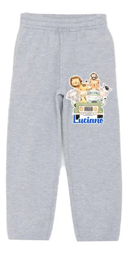 Buzo Animales Safari Poleron Pantalon Personalizado Niños