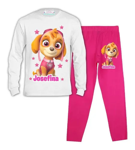 Pijama Largo Skye Paw Patrol 1 Personalizado Algodón