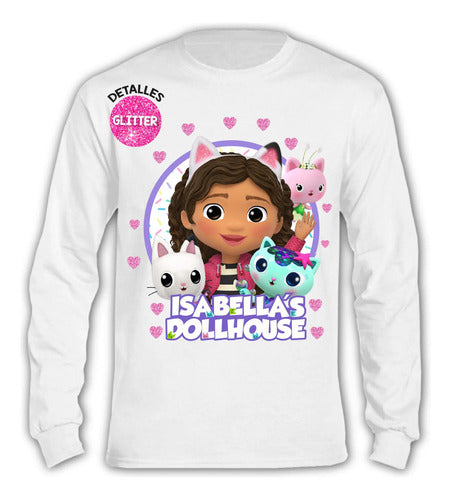 Polera Larga La Casa De Gabby Personalizada Niñas Algodón
