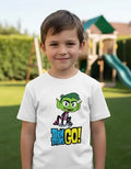 Polera Blanca Algodón 100% Niños Jovenes Titanes Chico Besti