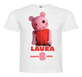 Polera Piggy Roblox Cumpleaños Personalizada Algodón 100%
