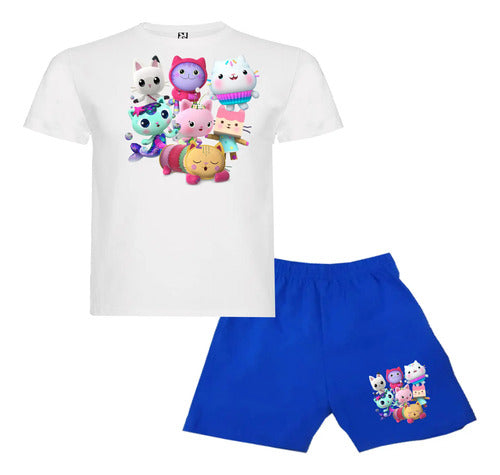 Pijama Corto Niñas Algodon Casa Gaby Gabby Dollhouse Gatos