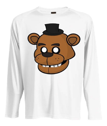 Camiseta Polar Manga Larga Polera Niño Freddy Five Nigh Fnaf