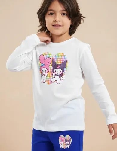 Pijama Largo Niñas Algodon My Melody Kuromi Corazón