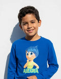 Polera Manga Larga Algodón Niños Intensa Alegria Mente