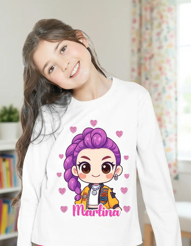 Polera Larga Rumi Huntrix Demon Hunters K Pop Personalizada