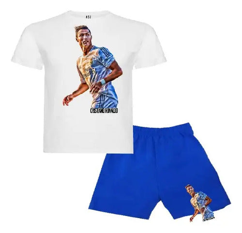 Pijama Corto Niñoss Algodon Cristiano Ronaldo Cr7 Real
