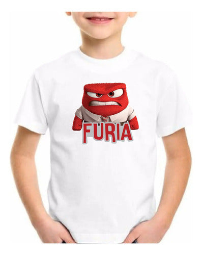 Polera Color Algodón 100% Niños Intensa Furia Mente