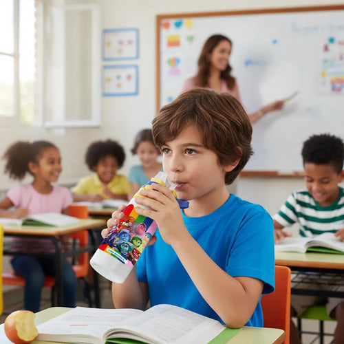 Botella Agua Colegio Intensamente 2 Personalizada Niños