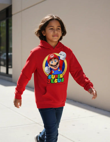 Polerón Mario Bros Niños Personalizado Algodón