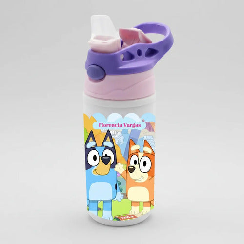 Botella Agua Colegio Bluey Personalizada Niña