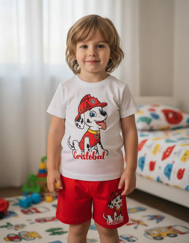 Pijama Marshall Paw Patrol Personalizado 3 Niños100%algodón