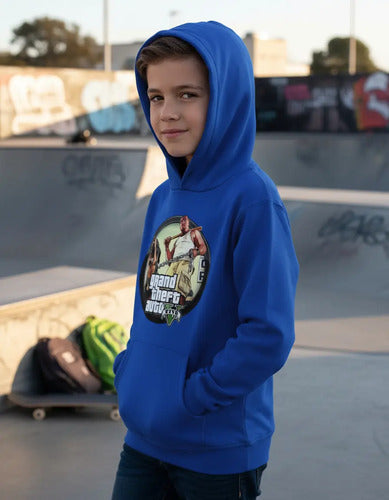 Polerón Canguro Algodón Niños Gta V